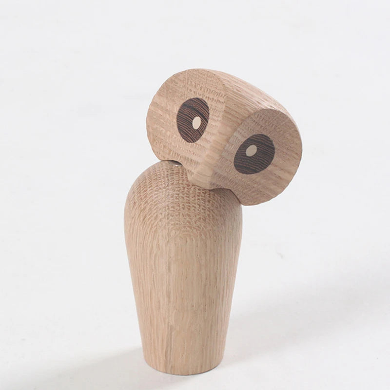 Wooden Owl Decorations, Gifts, Creative Home Decor Accessories, Decorative Figurines, Modern Miniature Sculptures