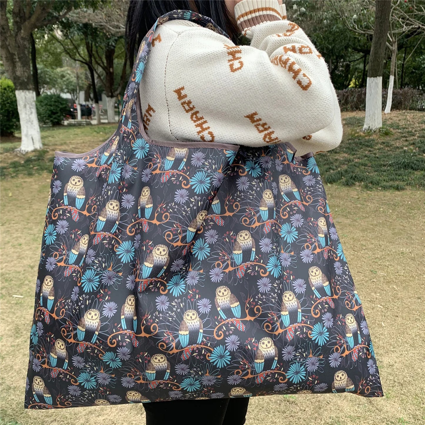 58X53X40cm foldable eco-bag Oxford cloth eco-friendly shopping bag portable bag large supermarket grocery bag case