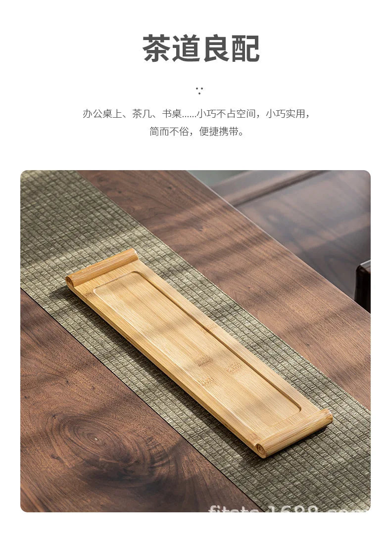 Bamboo tray rectangular Japanese bamboo wood home tea tray wooden bread barbecue tray hotel restaurant snack tray