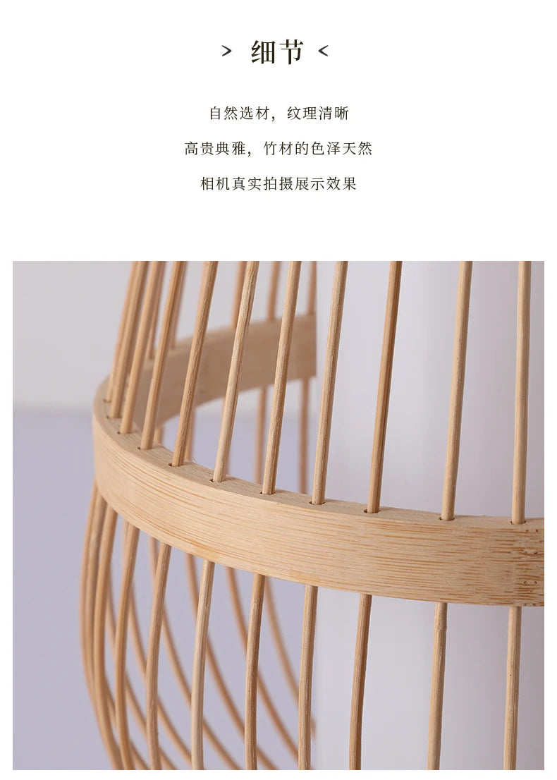 Bamboo Woven ProductsSimple Bedroom Study Table Lamp Bedside Table Lamp Bamboo art Warm Decoration Desktop Japanese Table Lamp