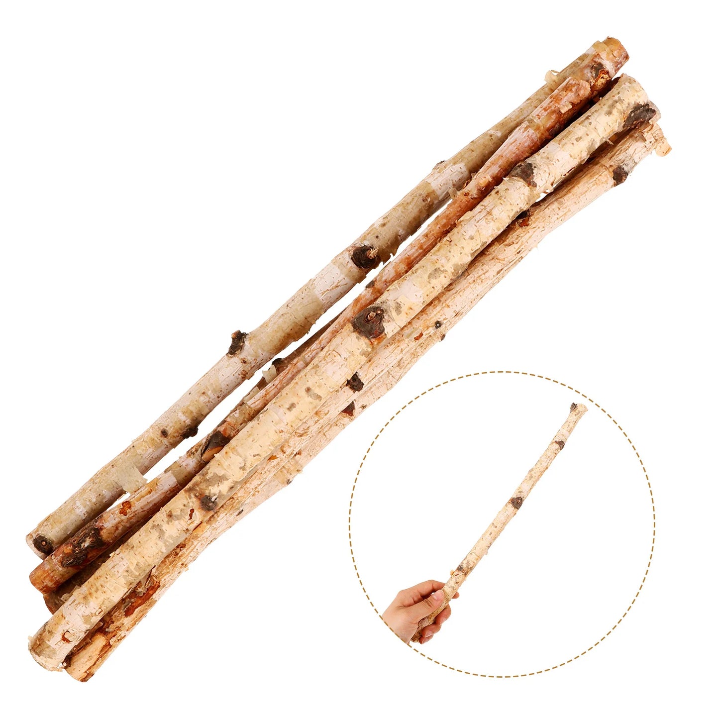 6pcs Natural Wood Sticks Twigs Branches for Crafts DIY Supplies Flower Arrangement Decor Photo Prop Dry Branches Stick Projects