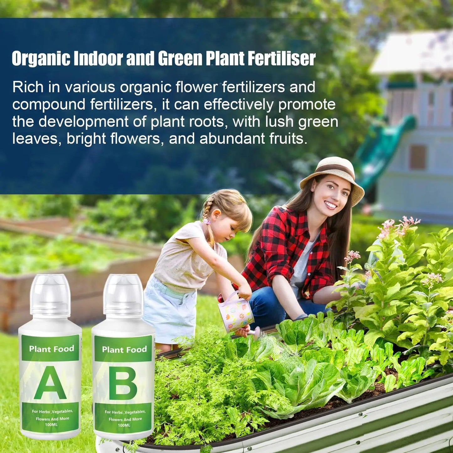 Hydroponic Nutrient Solution Organic Plant Food Organic Plant Food A & B Liquid Hydroponics Fertilizer Hydroponic Nutrients