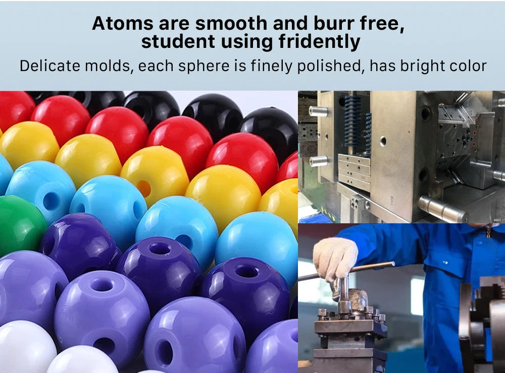Organic Molecular Models Set (122 PCS) Molecular Models Kit with Atoms, Bonds, Organic Inorganic Chemistry Model