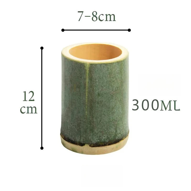Bamboo tube milk tea cup, ice cream cup, fresh bamboo cup, large diameter bamboo, water cup, home decoration