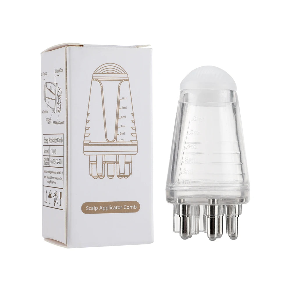 6ml Scalp Applicator Mini Head Massager Roller Ball Brush Hair Growth Essential Oil Medicine Liquid Applicator Massage Comb