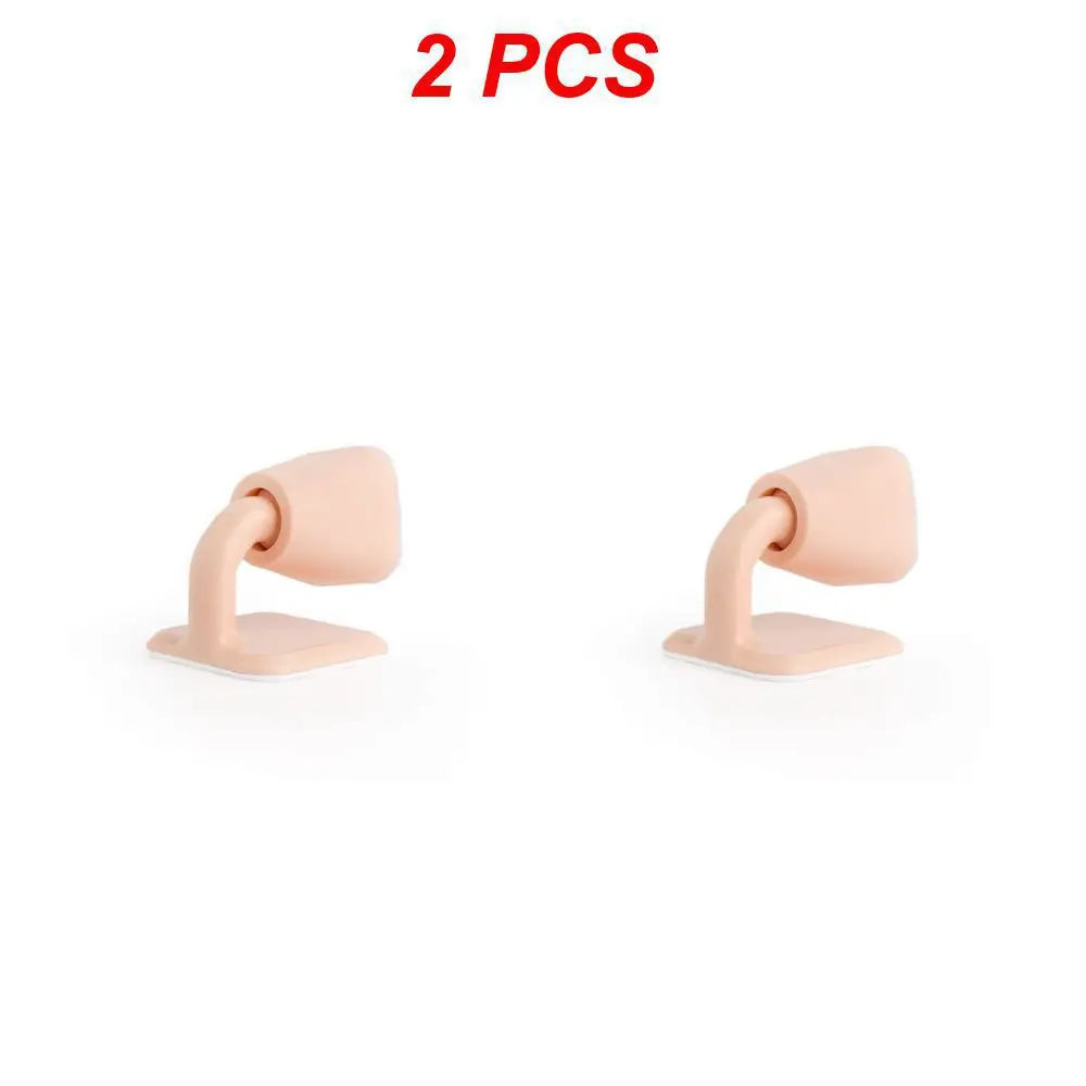 Mute Silicone Door Stopper Self Adhesive Door Stops Door Wall Buffer Protector Safety Tool Bumper Door Pads Door Rear Retainer