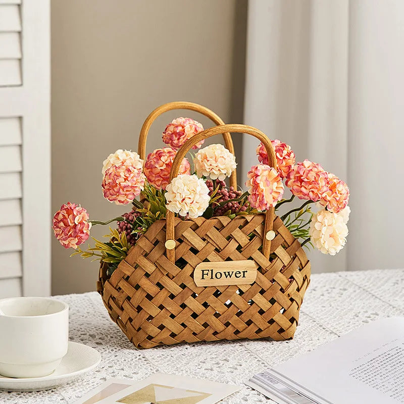 Girl Basket Wicker Baskets Wicker Or Bamboo Baskets Cachepot For Flowers Bamboo Basket Decorative Flower Baskets Decorative