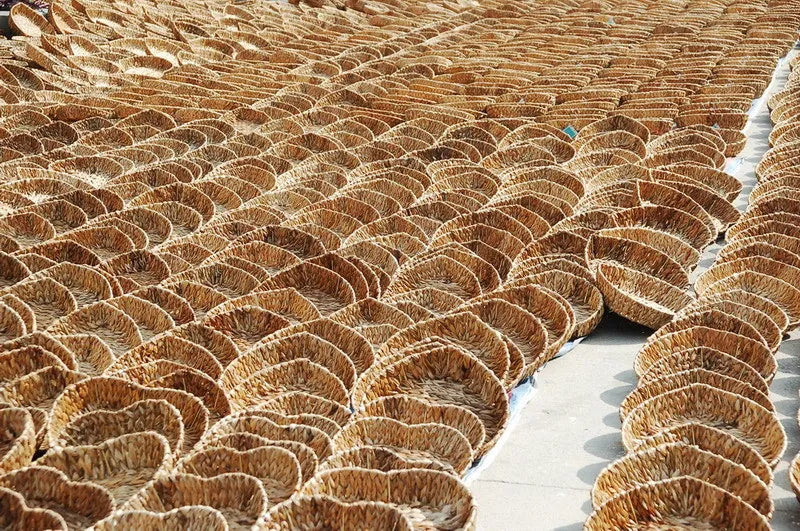 Bamboo Horns Hand Weaving Storage Basket Handicrafts Plant Weaving Storage Ornaments Horn Bamboo Basket Fruit Bread Food Saving