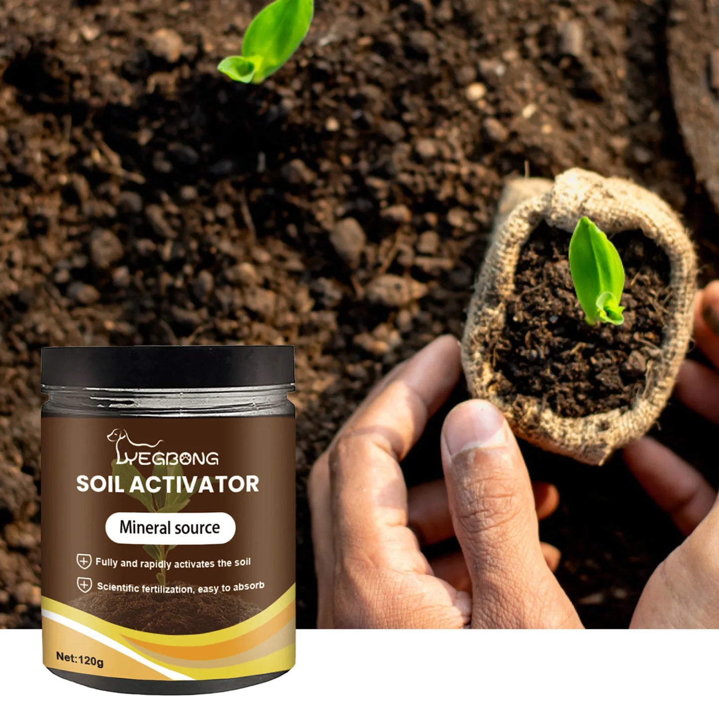 Soil Activator Organic Plant Growth Supplement Root Stimulant Fertilizer Enhances Nutrients Promotes Healthy Gardening Care