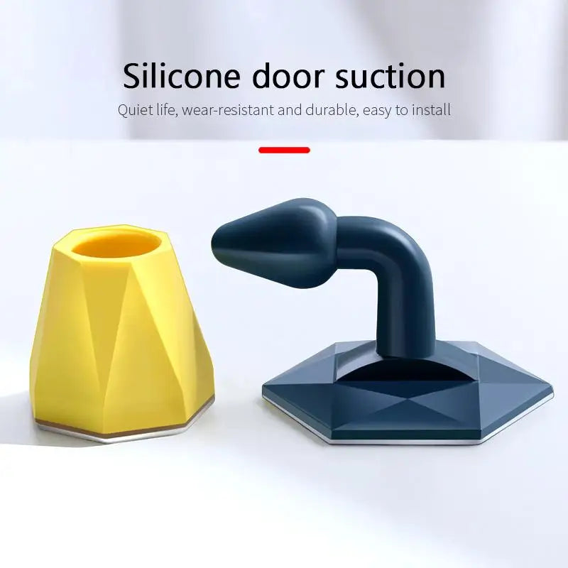 Mute Silicone Door Stopper Self Adhesive Door Stops Door Wall Buffer Protector Safety Tool Bumper Door Pads Door Rear Retainer