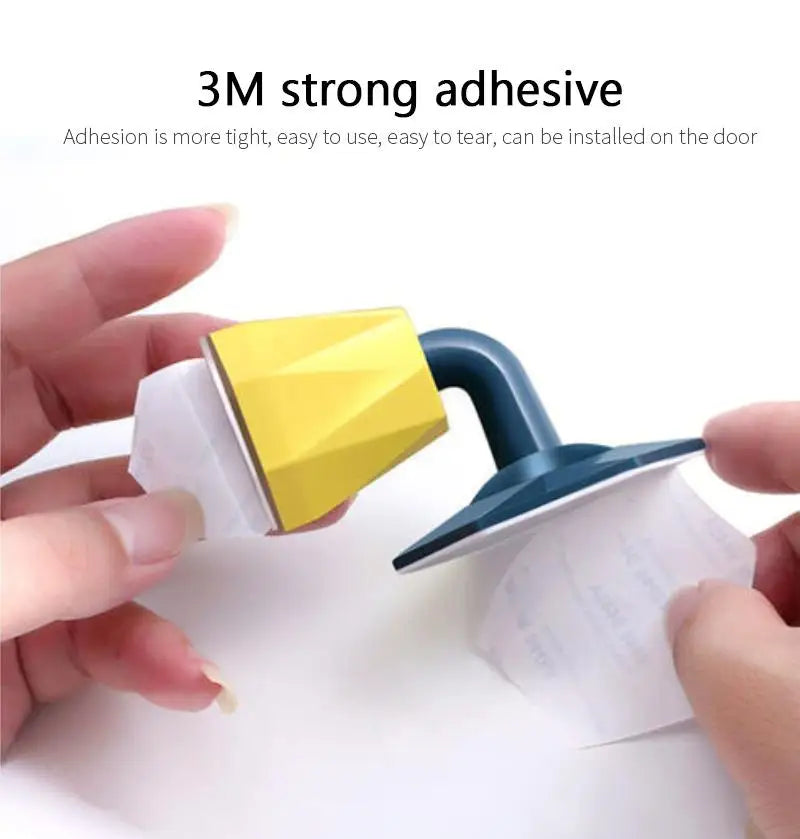 Mute Silicone Door Stopper Self Adhesive Door Stops Door Wall Buffer Protector Safety Tool Bumper Door Pads Door Rear Retainer