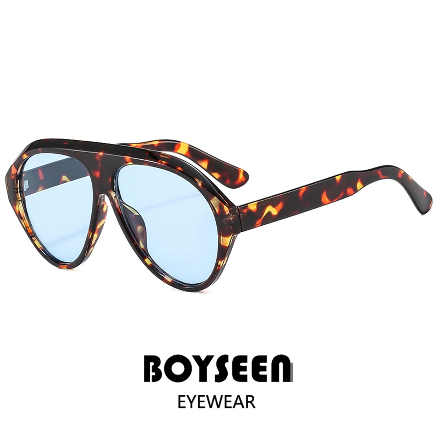 Large Frame Pilot Sunglasses Unisex Oversize Fashion Brown Sunglasses Brand Design Winter Eyewear