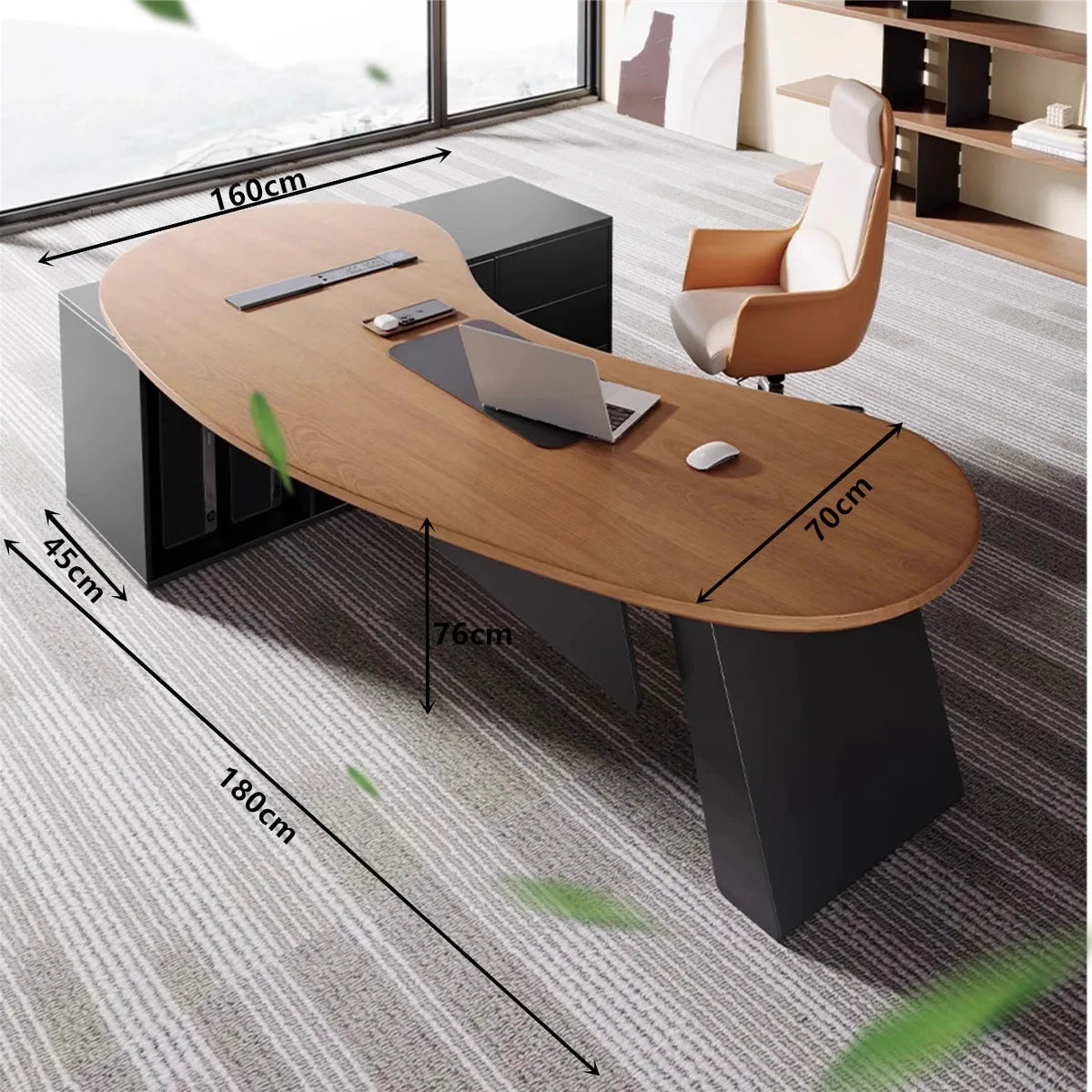 Wooden Study Office Desk Modern Computer Gaming Standing Long Executive Office Desk Luxury Escritorio Oficina Home Products
