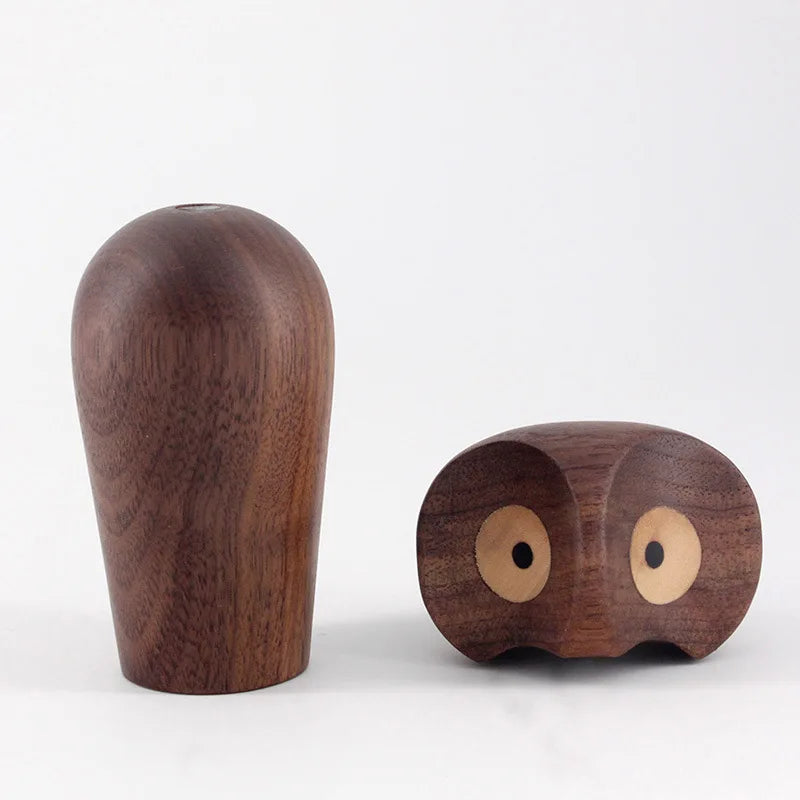 Wooden Owl Decorations, Gifts, Creative Home Decor Accessories, Decorative Figurines, Modern Miniature Sculptures