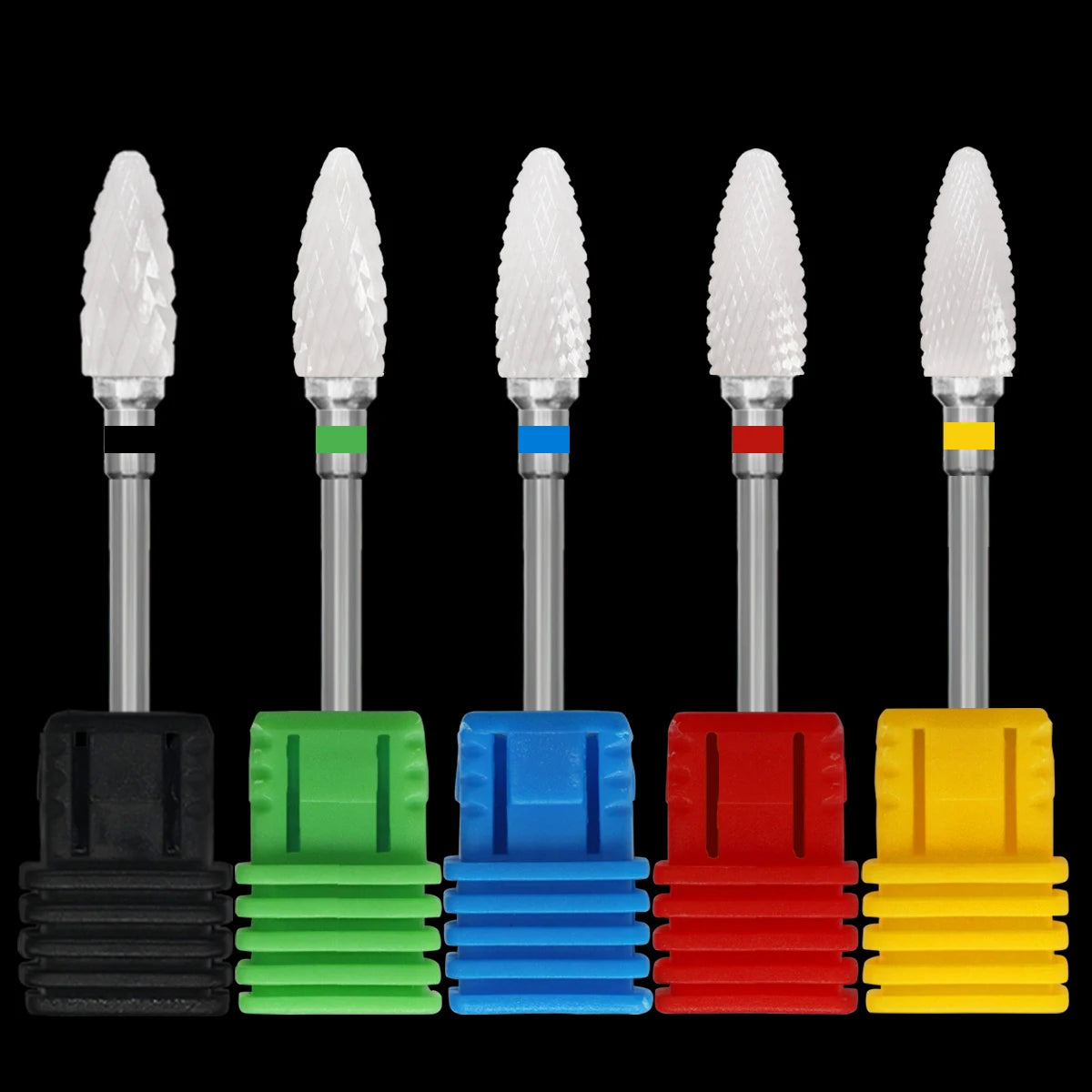 ECO Economy Ceramic Nail Drill Bit  Rotary Burr Milling Cutter Flame Bullet Bits For Manicure Pedicure Tools Accessories