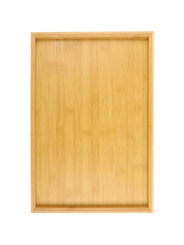Bamboos Wood Rectangular Tea Tray Solid Wooden  Tray Tea Cups Trays Stand Tray For Kitchen Party Tea Bar Storage Tray Tableware