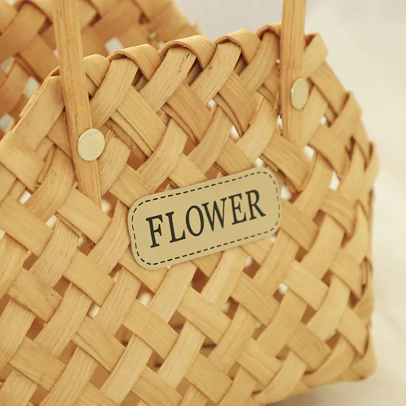 Girl Basket Wicker Baskets Wicker Or Bamboo Baskets Cachepot For Flowers Bamboo Basket Decorative Flower Baskets Decorative