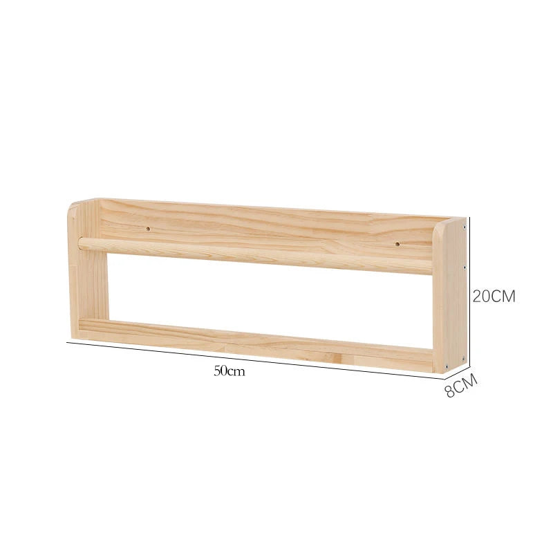 Wood Nursery Book Shelf Wall Mounted,Floating Bookshelf for Kids Room,Toys and Books Storage Organizer Bookshelves for Bedroom
