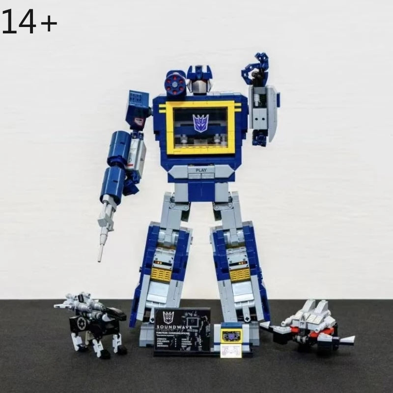 2026 Christmas Promotional 10358 Robot Soundwave Building Blocks Assembly Brick Model Toys for Boy Kids Birthday Gift