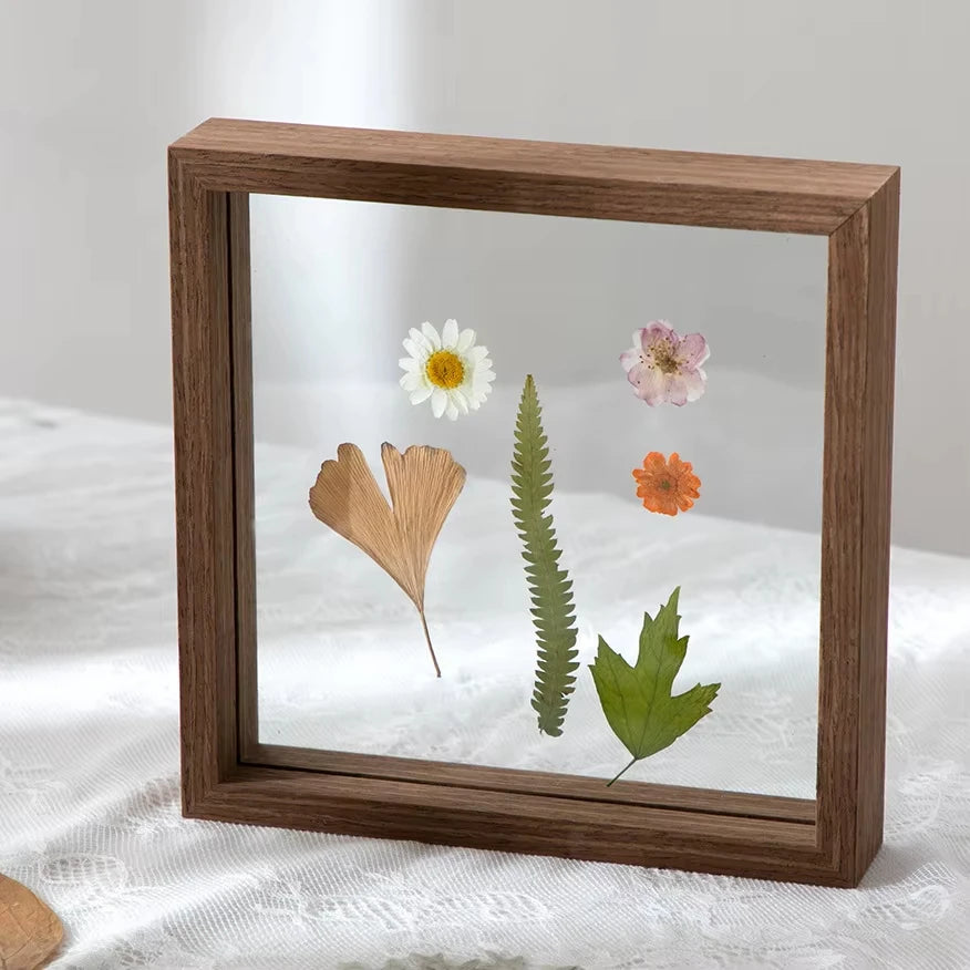 Wood Specimen Frame With Real Glass Photo Frame,Picture Frame For For Wedding Photo Picture Frame Desktop Photo Decor