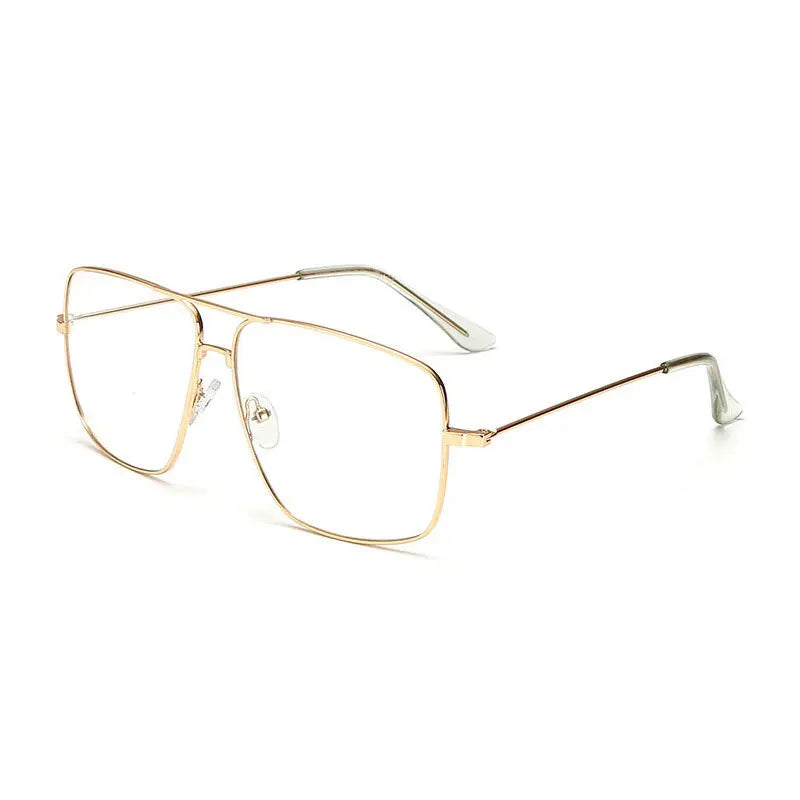 Ultralight Unisex Clear Glasses Oversized Frame Women Anti-blue Light Transparent  Anti-radiation Eyewear Flat Mirror Eyeglass