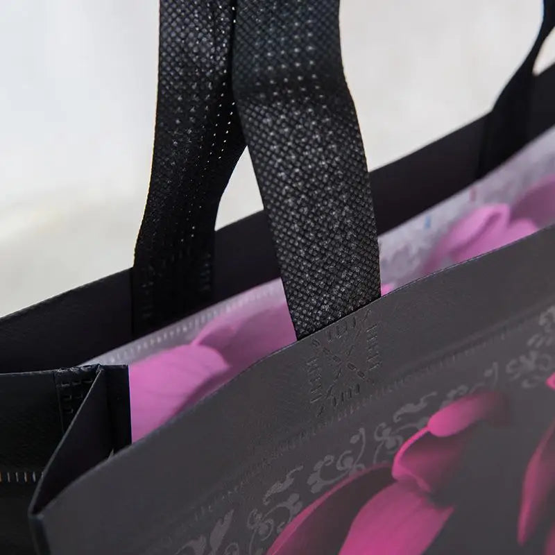 Eco Bag Flower Print Foldable Shopping Bag Reusable Tote Pouch Eco Travel Groccery Bags Female Non-woven Canvas Shopping Bags