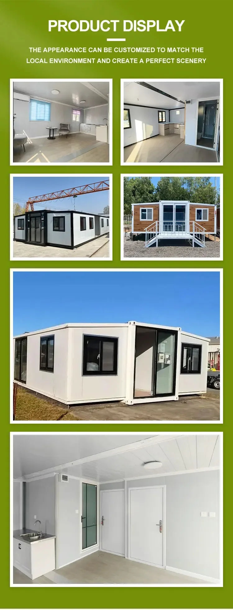 Eco Friendly Container House Folding House Mobile Portable Expandable Tiny Home Container House with Solar Panels Netherlands