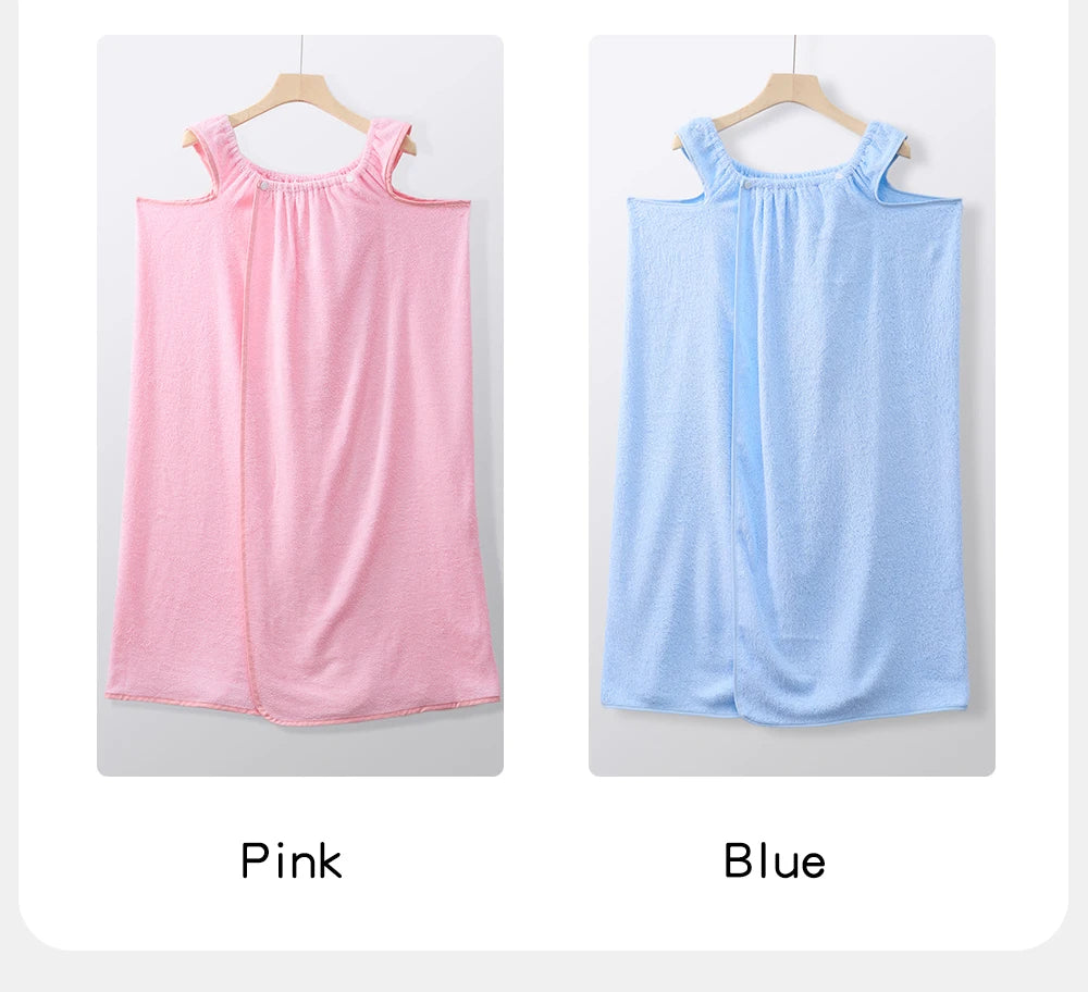 Bamboo Fiber Bath Towel Household Women Wearable Wrap Adults Absorb Water Dry Hair Skirt Long Style Bathroom Washable Bathrobe