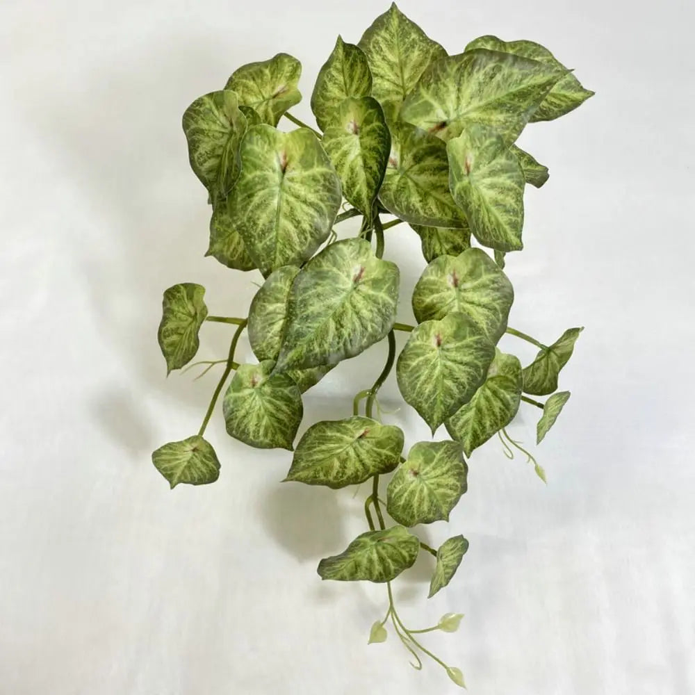 Green Plant Artificial Green Plant Leaves Plastic Realistic Simulation Epipremnum Plant Handmade Real Touch Fake Hanging Plants