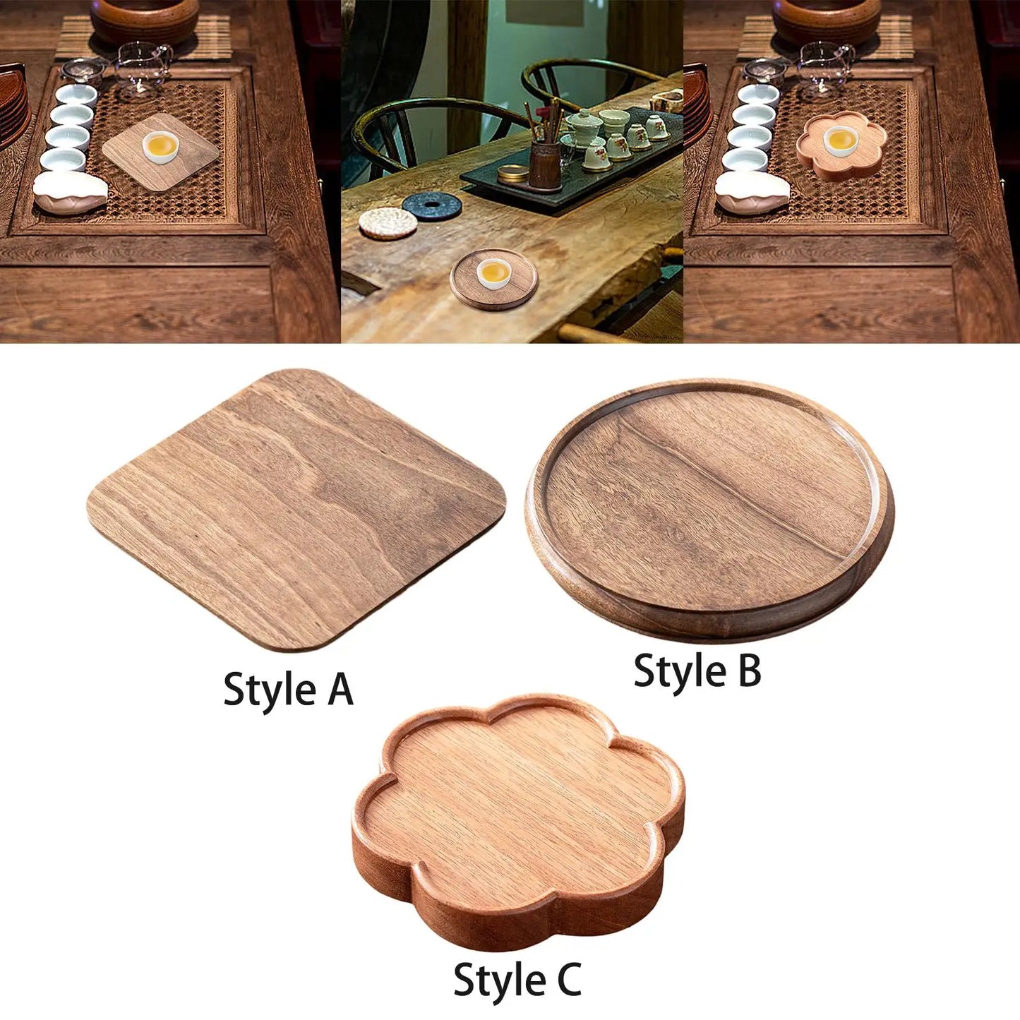 Bamboo Serving Tray,Serving Platter,Platter Organizer,Cake Tray,Breakfast Dinner Tray,Food Storage Platter for Drinks Snack