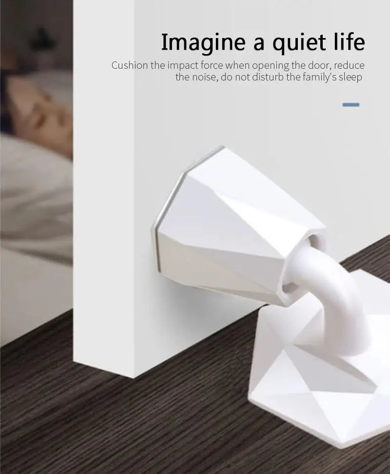 Mute Silicone Door Stopper Self Adhesive Door Stops Door Wall Buffer Protector Safety Tool Bumper Door Pads Door Rear Retainer