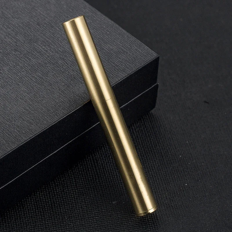 Creative Unusual Copper Kerosenei Lighter Nunchaku Retro Grinding Wheel Lighter Foldable Portable Men's Exquisite Gift