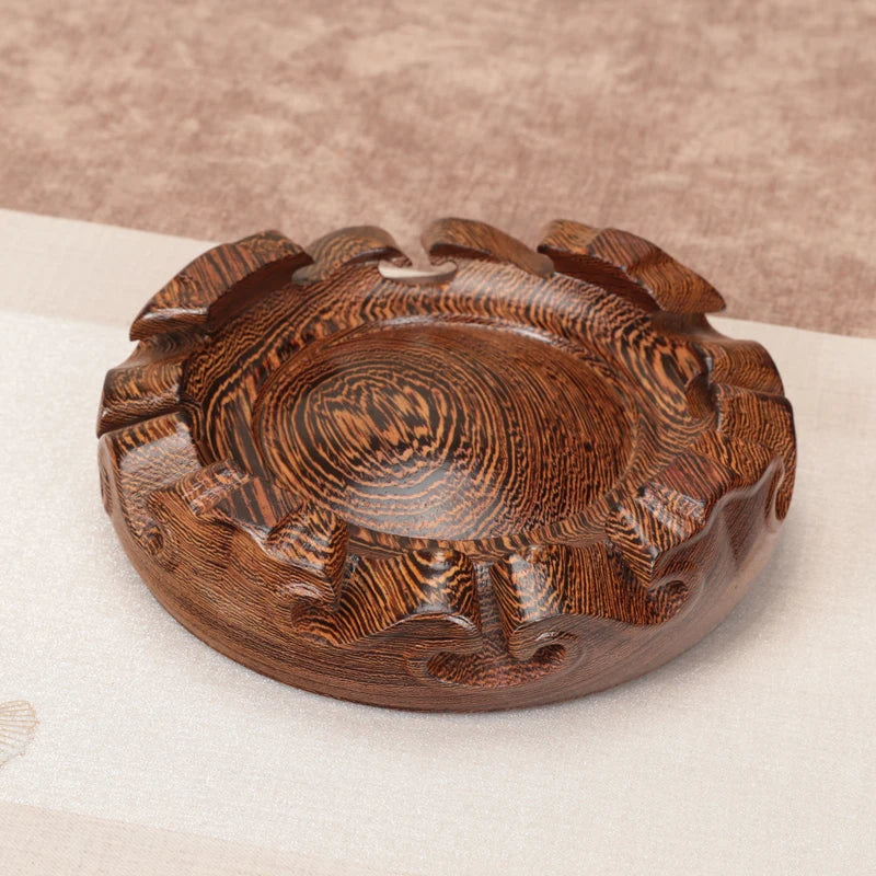 Chinese Solid Wood round Base Display Stand for Fish Tank Porcelain Teapots Buddha Figurines Valuable Craft Showcase