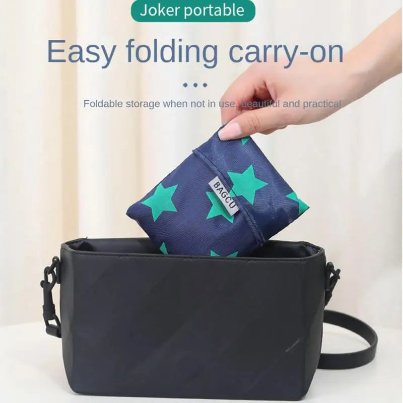 Reusable Foldable Supermarket Shop Large Folding Shopping Bag Easy to Carry Eco-friendly Big Capacity Eco Storage Handbag
