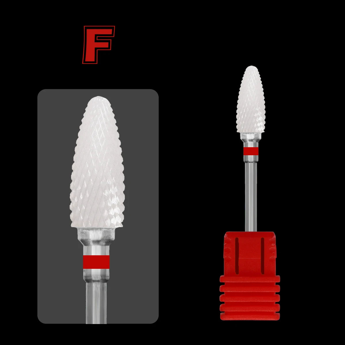 ECO Economy Ceramic Nail Drill Bit  Rotary Burr Milling Cutter Flame Bullet Bits For Manicure Pedicure Tools Accessories