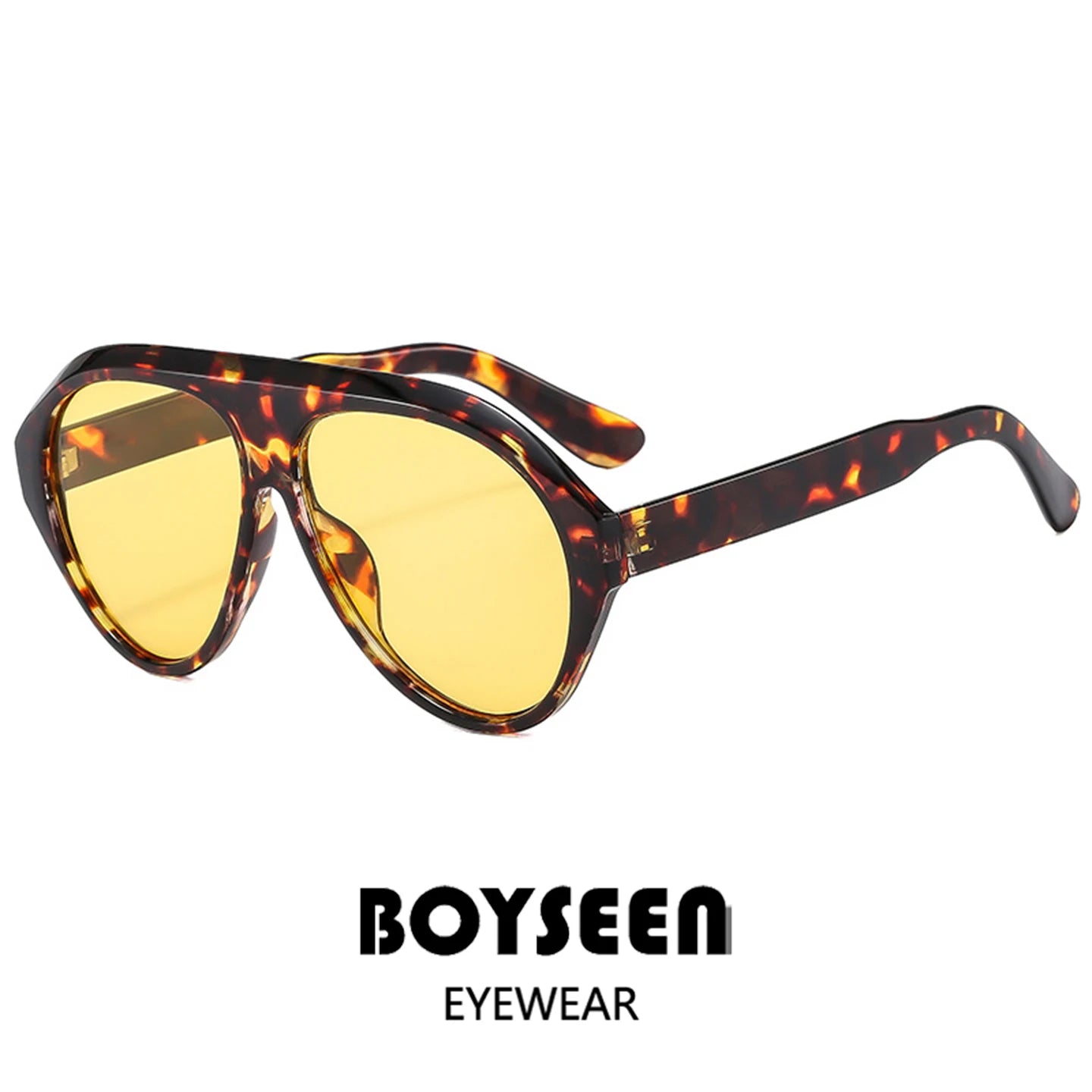 Large Frame Pilot Sunglasses Unisex Oversize Fashion Brown Sunglasses Brand Design Winter Eyewear