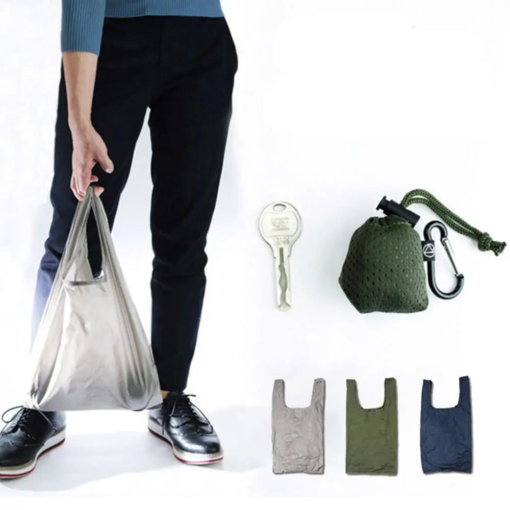 Nylon Folding Shopping Bag Waterproof Ultra-light Reusable Eco-friendly Shopping Bag Tote Eco Bag Portable Storage Gift Bag