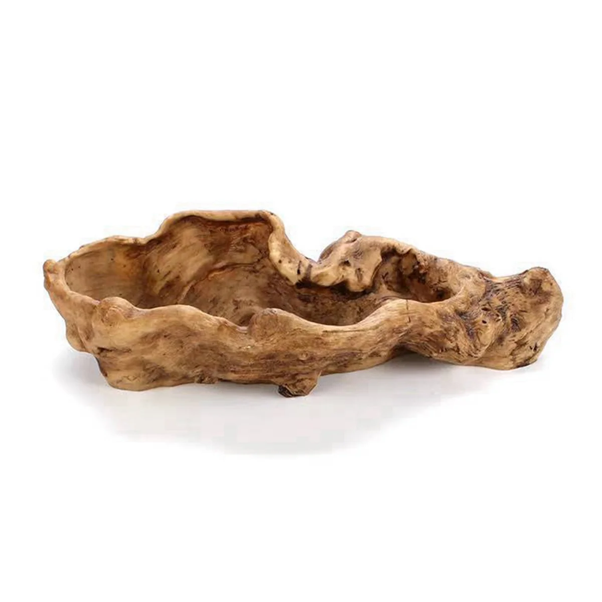 Wooden ornamentsPastoral Retro Landscape Flower Pot Resin Tree Stump Planter Artificial Driftwood Sculpture Rustic Succulent