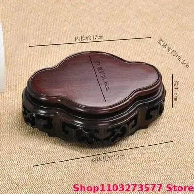 Natural Solid Wood Display Stand for Incense Burner Sculpture Figurine Handicraft Home Decor Display Base Vase Holder