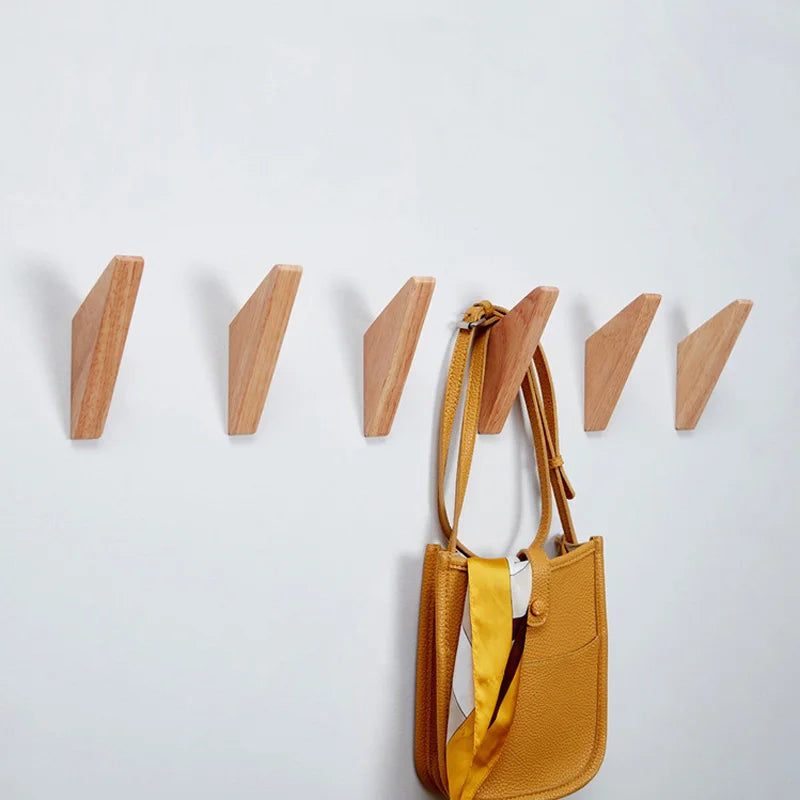 Natural Black Walnut Wood Hook Wall Key Decorative Holder Hook Clothes Robe Handbag Hanger Scarf Towel Hook Home Decorative Hook