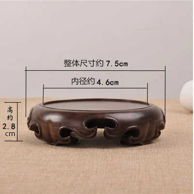 Wooden Pedestal Display Stand, Ebony Wood Carving, Handicraft, Decorative Base for Craft Tea Set, Teapot Plants, Ornaments Dis