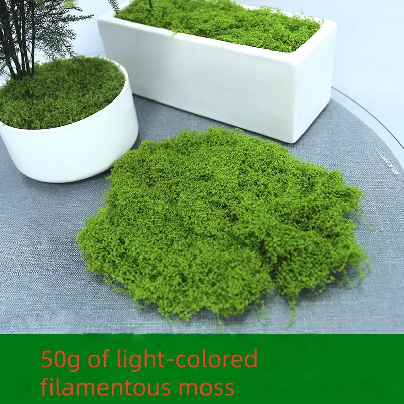 30/50/100g Artificial Green Plants Moss Grass Home Living Room Garden Decoration Mini Landscape Fake Flower DIY Crafts