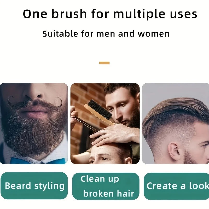 Bamboo Handle Wild Boar Bristle Brush–Anti-static,Detangling,Styling Comb for Smooth,Voluminous Hair–Unisex,Scalp Massage Brush
