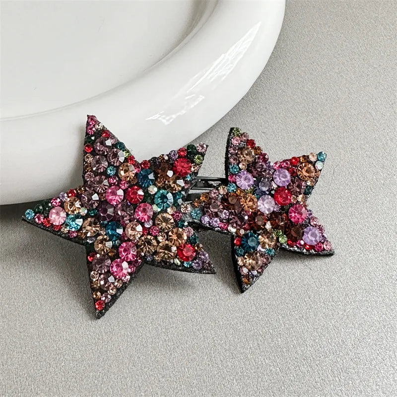 1PC New Cute Princess Pentagram Lovely Girls Hairpins Children Headwear Hairgrip Hair Clips Barrettes Hair Accessories