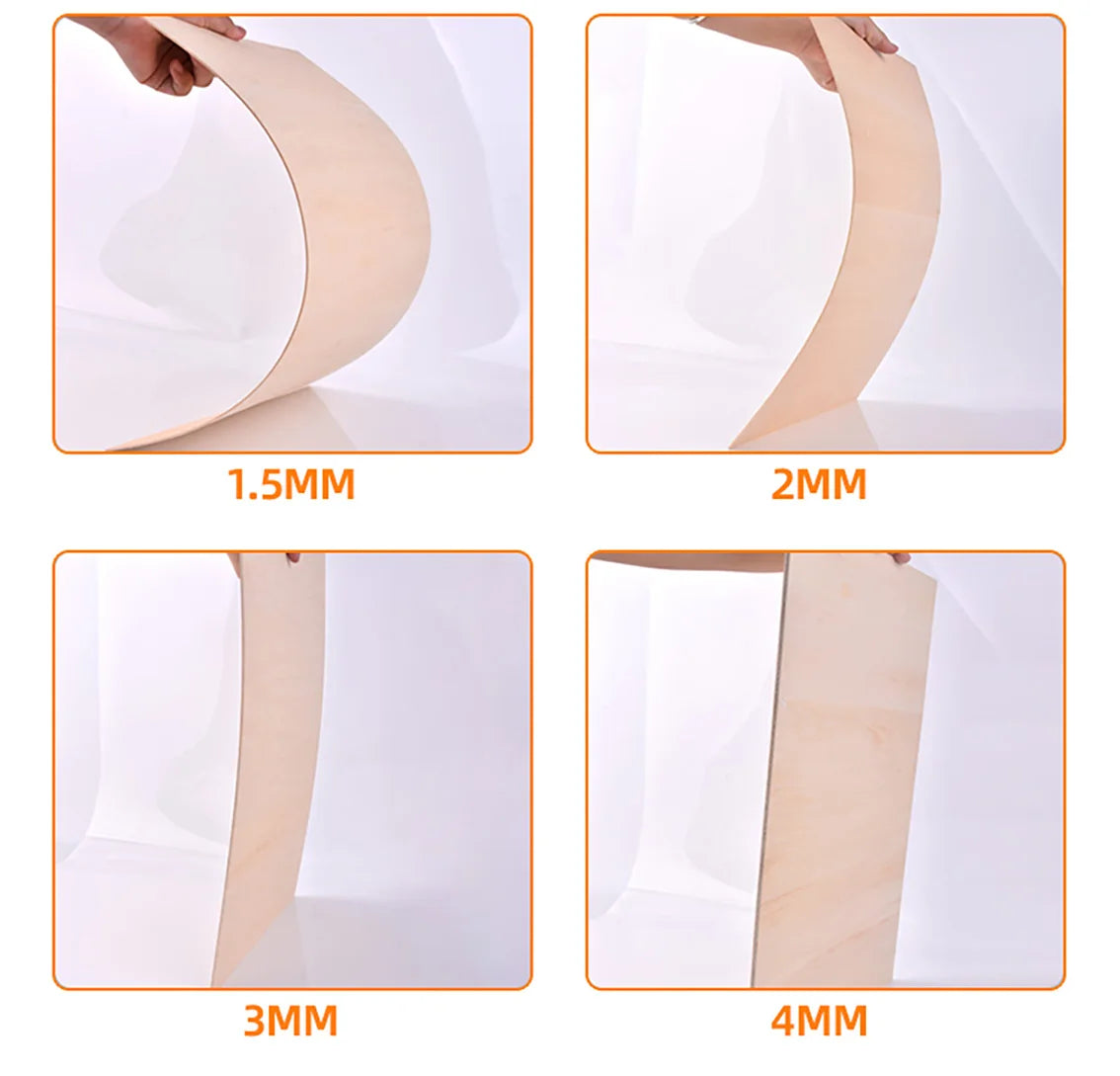 Basswood Board Thickness 1.5mm/2mm/3mm/4mm/5mm-10mm Model Craft Sheet Material for DIY Model Building Carving Part Accessories