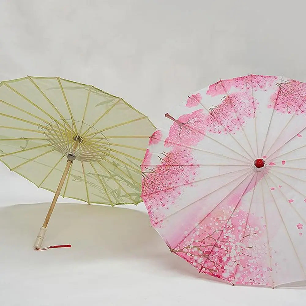 Bamboo Oil Paper Umbrella Chinese Style Handmade Hanfu Umbrella Rainproof Classical Ancient Dance Umbrella Photograph Prop
