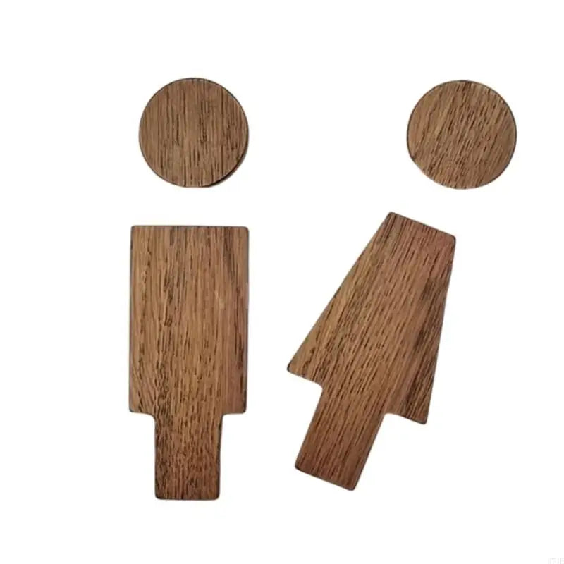 Wood Toilet Sign Men and Women Bathroom Signs Set Restroom Signage Bathroom Door Signs Washroom Signboard for Home