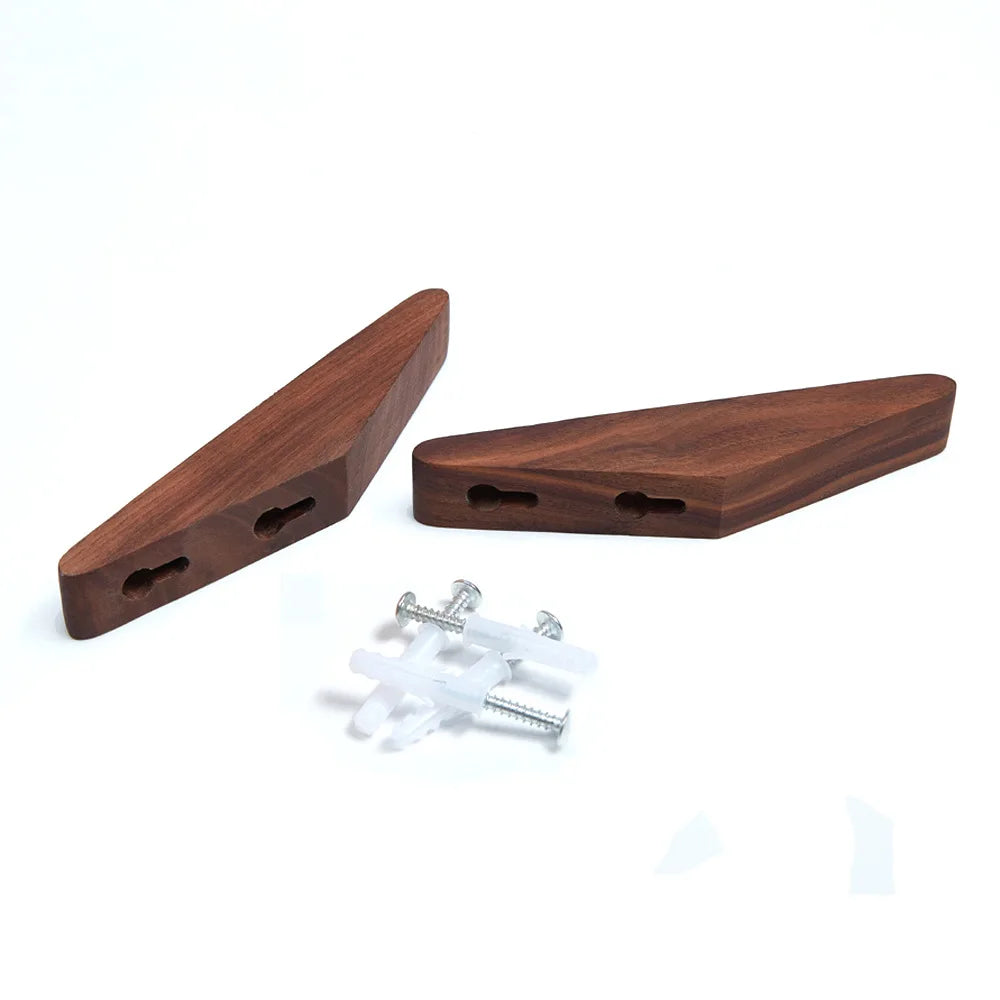 Natural Black Walnut Wood Hook Wall Key Decorative Holder Hook Clothes Robe Handbag Hanger Scarf Towel Hook Home Decorative Hook