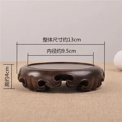 Wooden Pedestal Display Stand, Ebony Wood Carving, Handicraft, Decorative Base for Craft Tea Set, Teapot Plants, Ornaments Dis