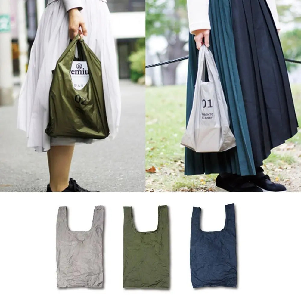 Nylon Folding Shopping Bag Waterproof Ultra-light Reusable Eco-friendly Shopping Bag Tote Eco Bag Portable Storage Gift Bag